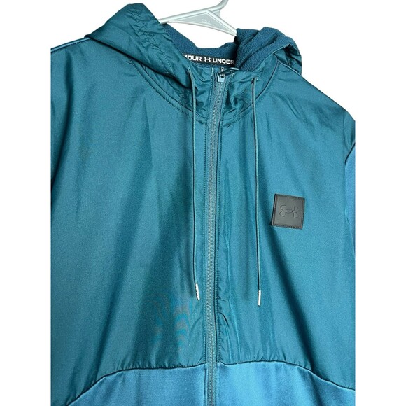 Under Armour UA Storm Essential Swacket Jacket Hoodie Fleece Full Zip Blue M - Picture 5 of 16